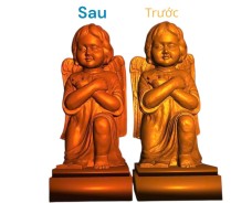 Scan 3D tượng thiên thần cao 105cm+ làm chương trình CNC đá, gỗ