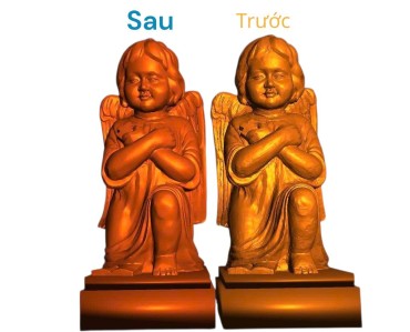 Scan 3D tượng thiên thần cao 105cm+ làm chương trình CNC đá, gỗ