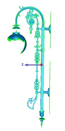 Scan 3D và thiết kế ngược mẫu đèn nhà khách chính phủ 1.7m