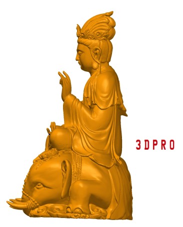 Scan 3D tượng phật gỗ cao 0.7m-2