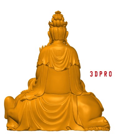 Scan 3D tượng phật gỗ cao 0.7m-3