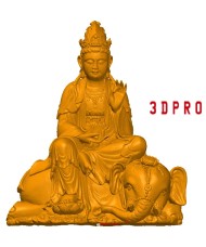 Scan 3D tượng phật gỗ cao 0.7m