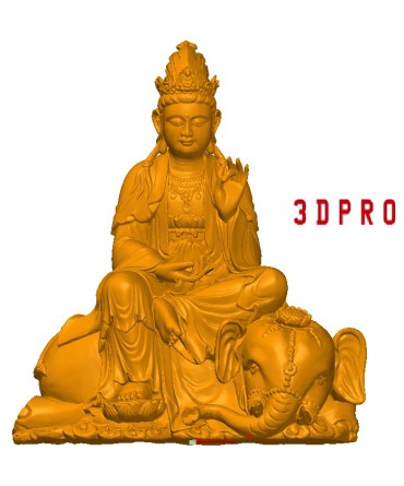 Scan 3D tượng phật gỗ cao 0.7m