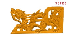 Scan 3D mẫu gỗ đầu rồng đẹp 0.5m