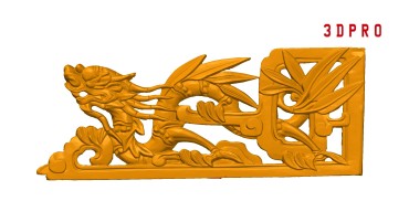 Scan 3D mẫu gỗ đầu rồng đẹp 0.5m-2