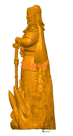 Scan 3D và chỉnh sửa mẫu tượng gỗ Trần Quốc Tuấn cao 107cm-2