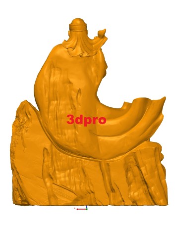 Scan 3D và chỉnh sửa mẫu tượng gỗ Trần Quốc Tuấn cao 107cm-3
