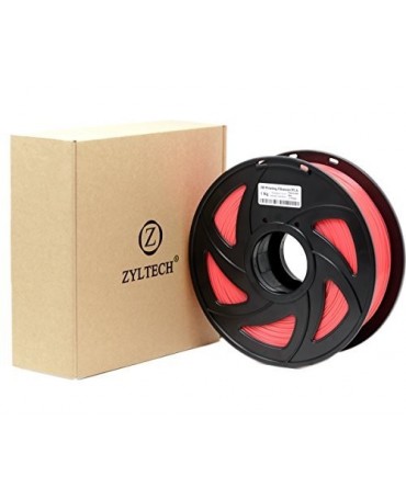 Zyltech Fluorescent Red/Hot Pink PLA 3D Printer Filament 1.75mm - 1 kg