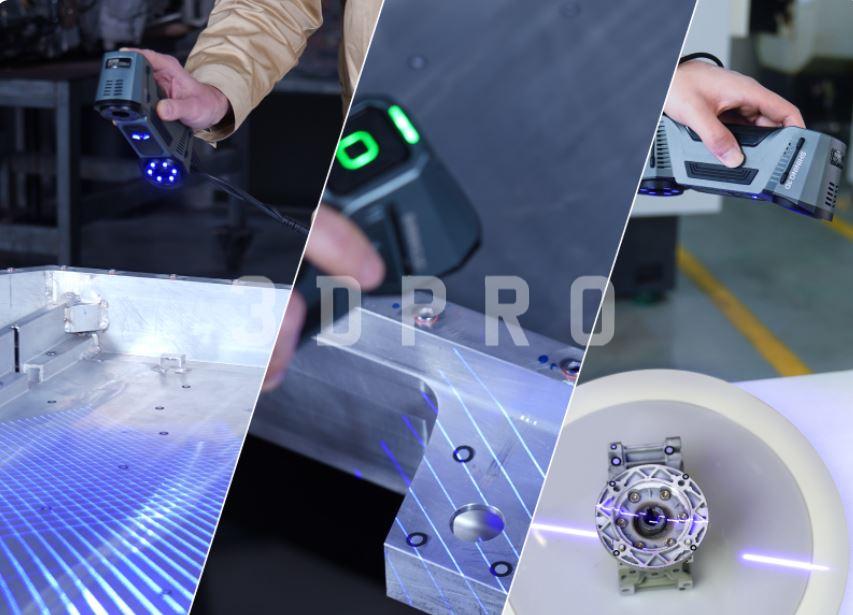Hai nguồn sáng trên máy scan 3D Shining FreeScan Combo 